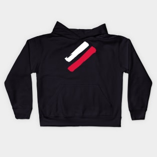 Poland Flag - Stripes Kids Hoodie